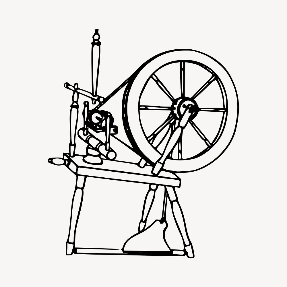 Spinning wheel illustration clipart vector. Free public domain CC0 image