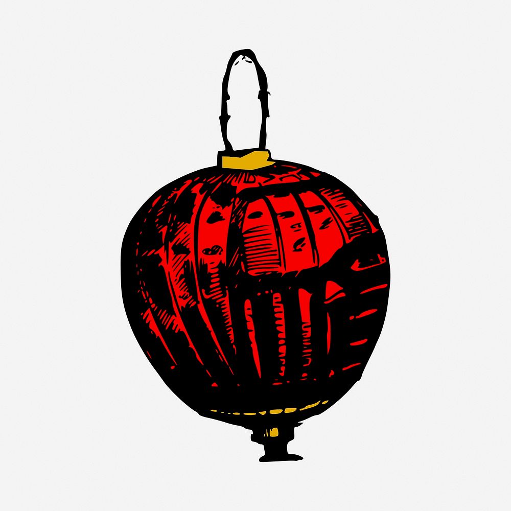 Chinese lantern illustration clipart. Free public domain CC0 image