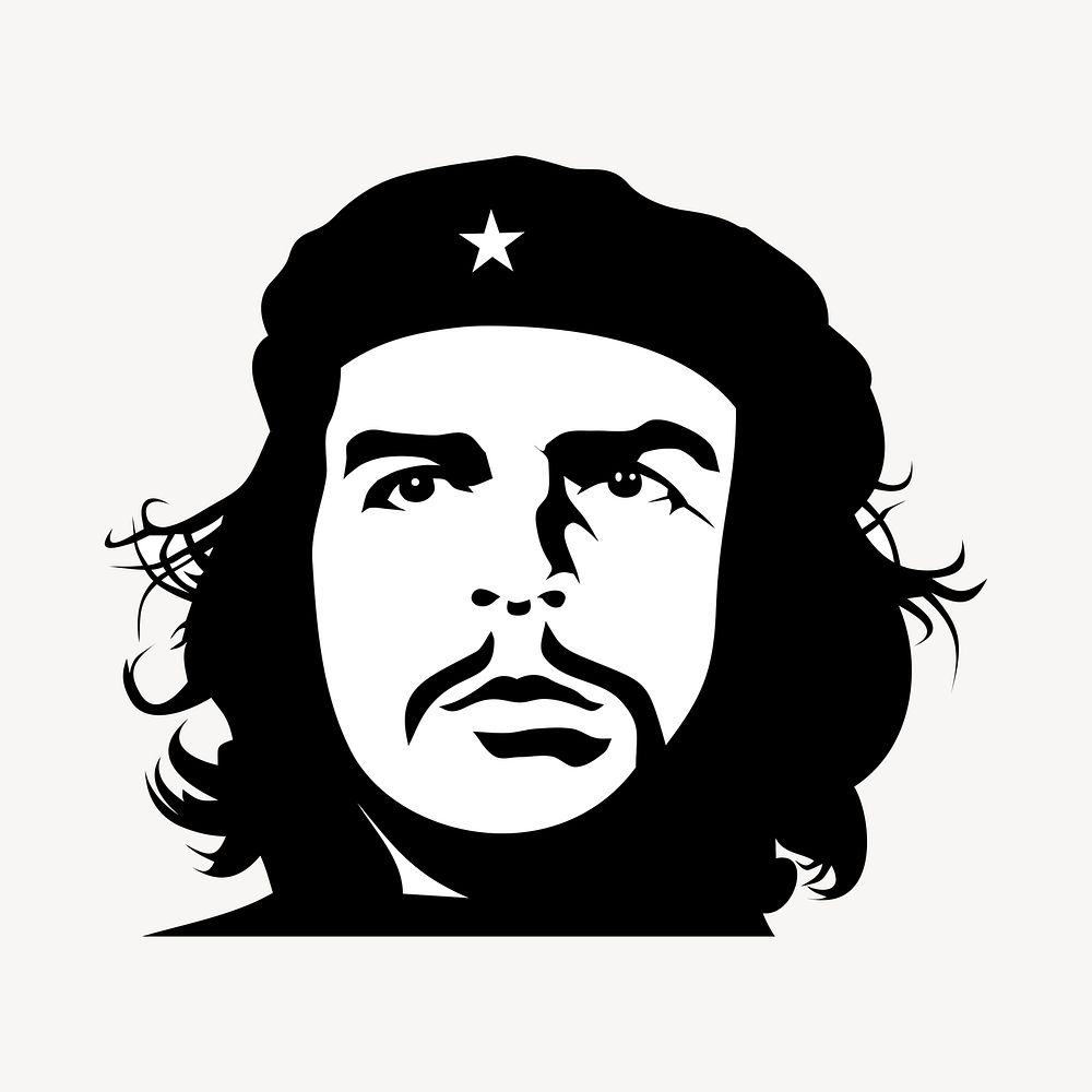 Che Guevara illustration clipart vector. Free public domain CC0 image