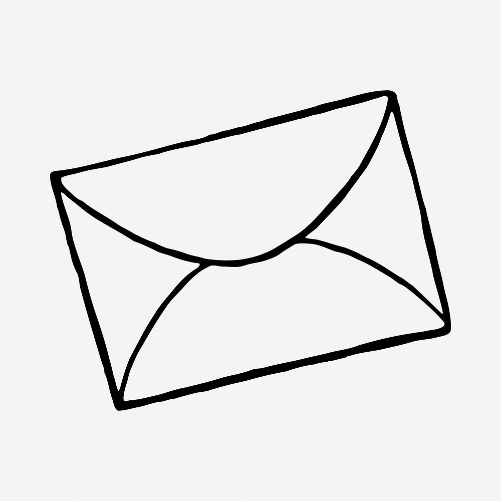 Envelope icon clipart illustration psd. Free public domain CC0 image