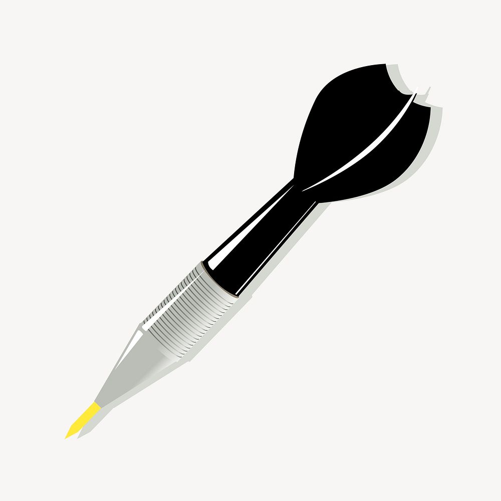 Dart arrow clipart, sport equipment illustration. Free public domain CC0 image.