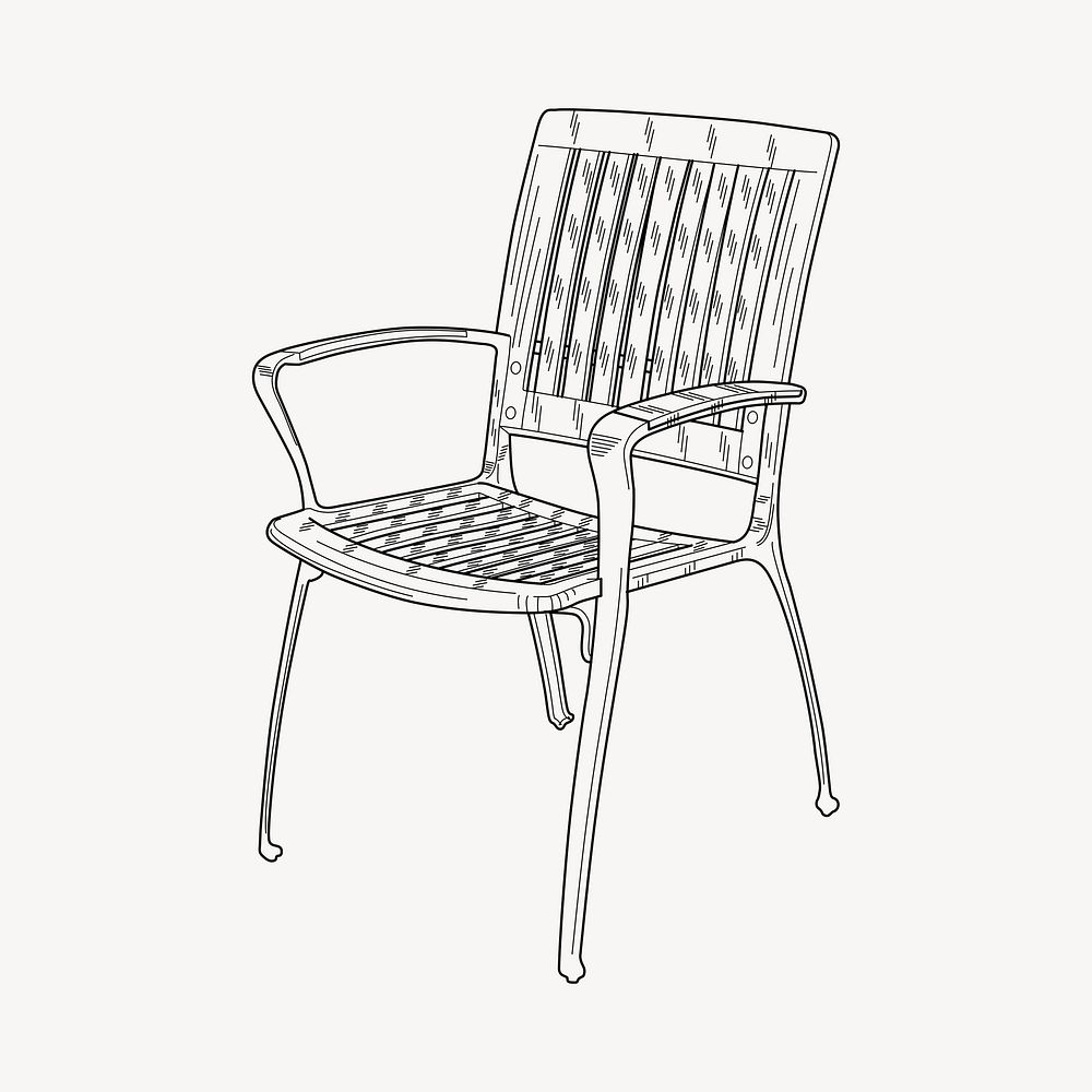 Chair clipart, furniture illustration vector. Free public domain CC0 image.
