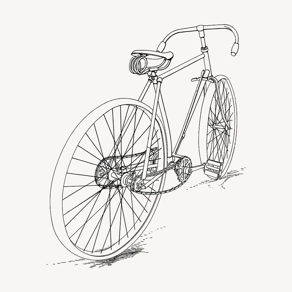 Bicycle clipart, vehicle illustration vector. Free public domain CC0 image.