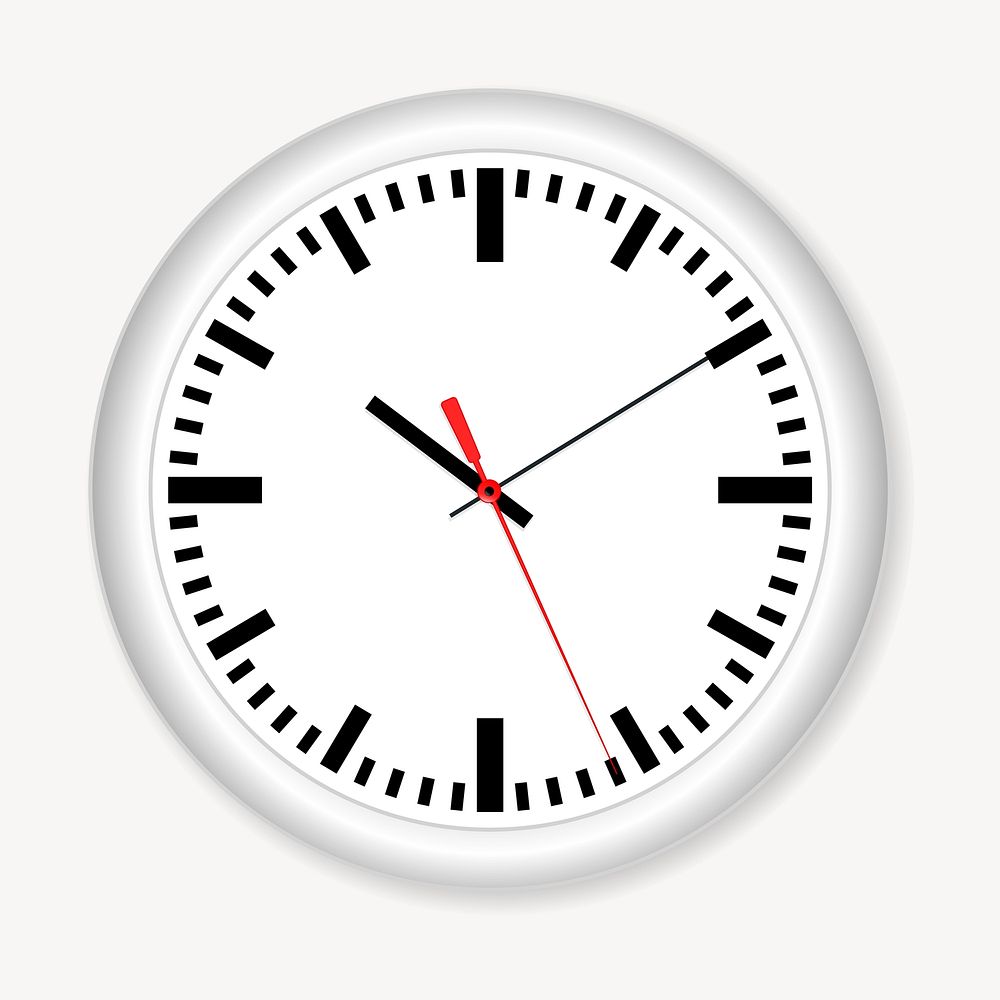 Clock clipart, object illustration. Free public domain CC0 image.