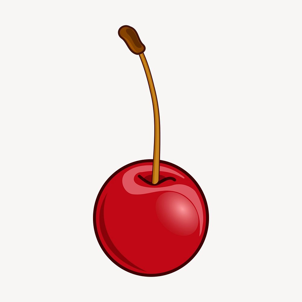 Cherry clipart, fruit illustration vector. Free public domain CC0 image.