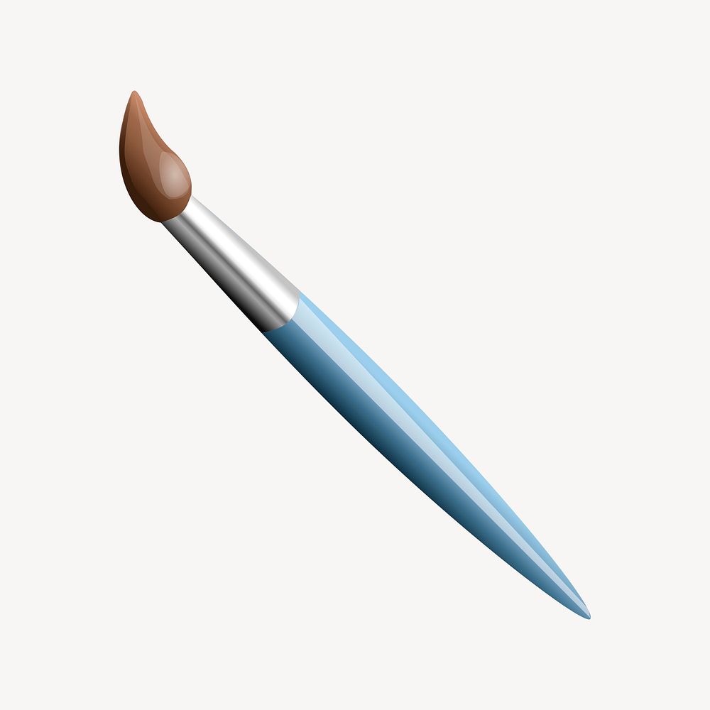 Paint brush clipart, stationery illustration vector. Free public domain CC0 image.