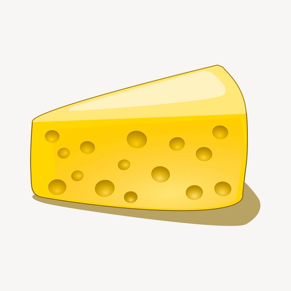 Cheese clipart, food illustration vector. Free public domain CC0 image.