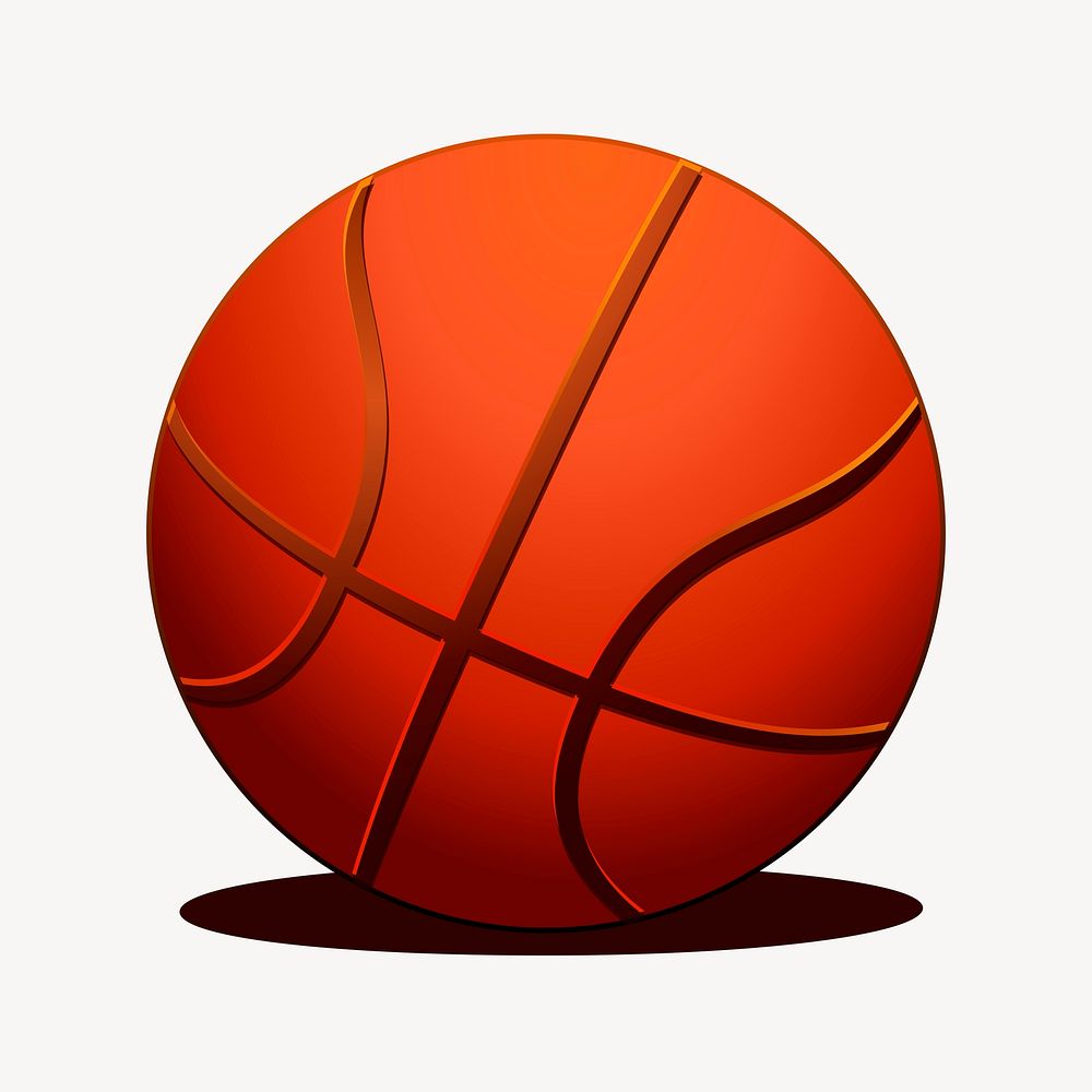 Basketball clipart, sport equipment illustration vector. Free public domain CC0 image.