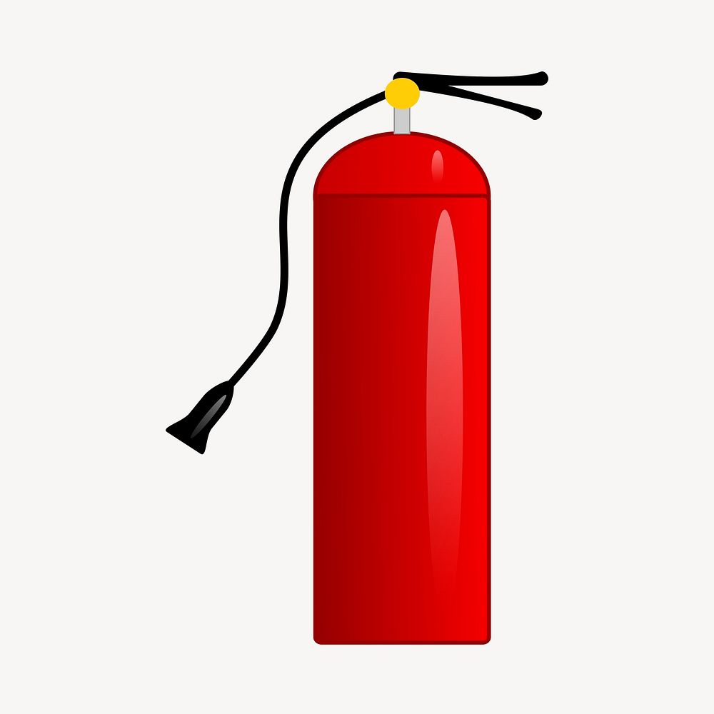 Fire extinguisher clipart, object illustration. Free public domain CC0 image.