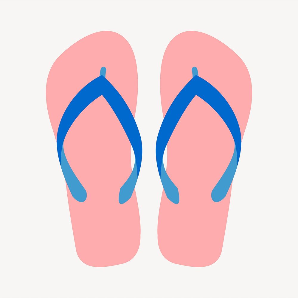 Pink sandals clipart, object illustration. Free public domain CC0 image.