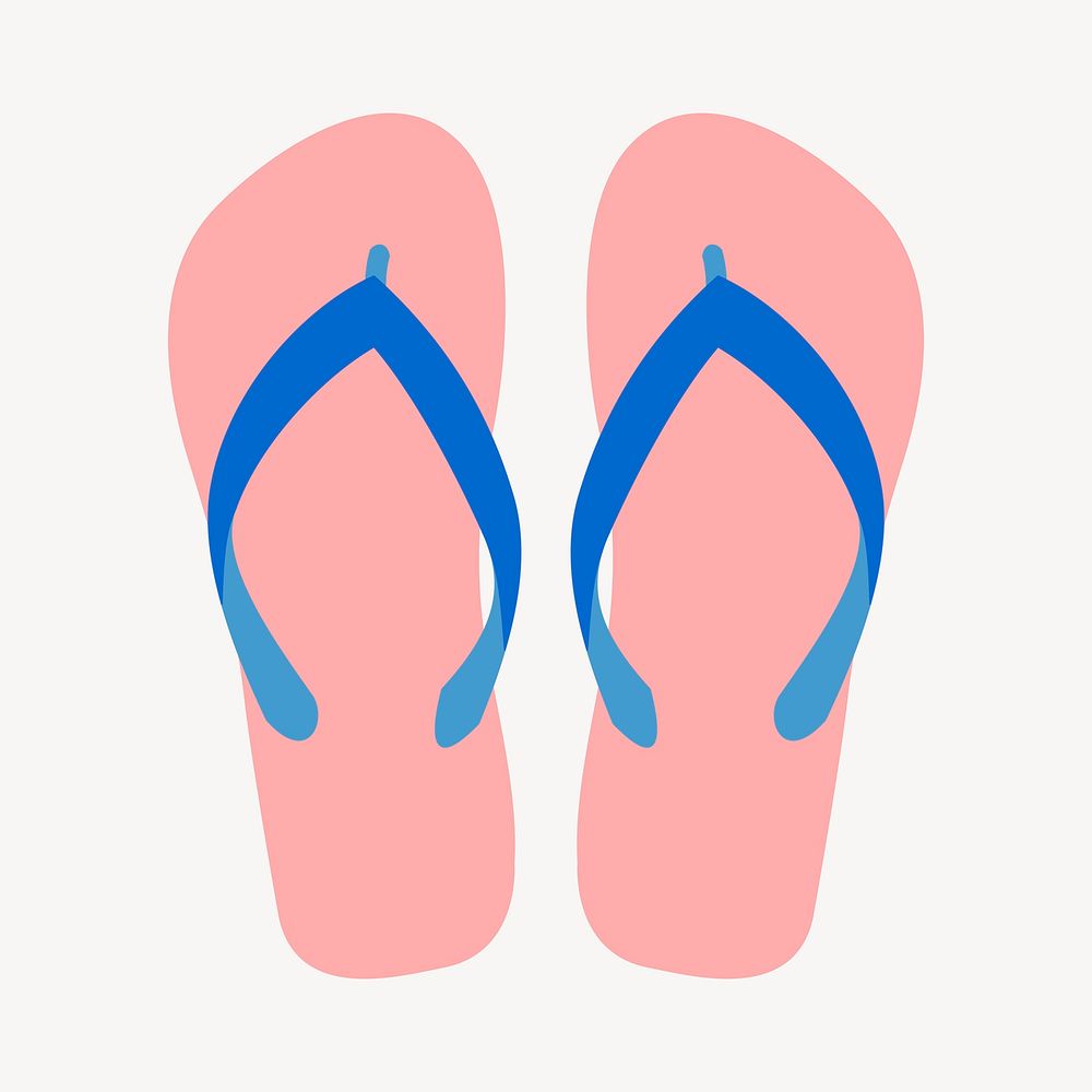 Pink sandals sticker, object illustration psd. Free public domain CC0 image.