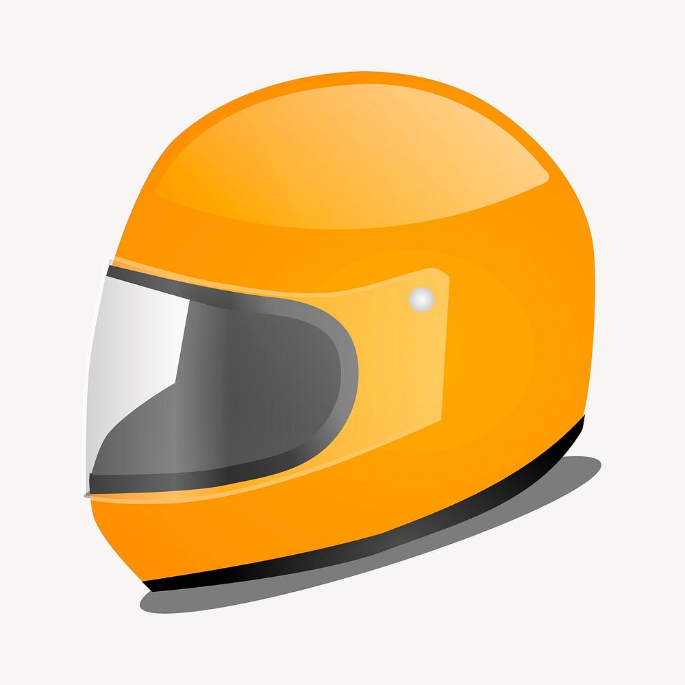 Yellow helmet clipart, object illustration vector. Free public domain CC0 image.
