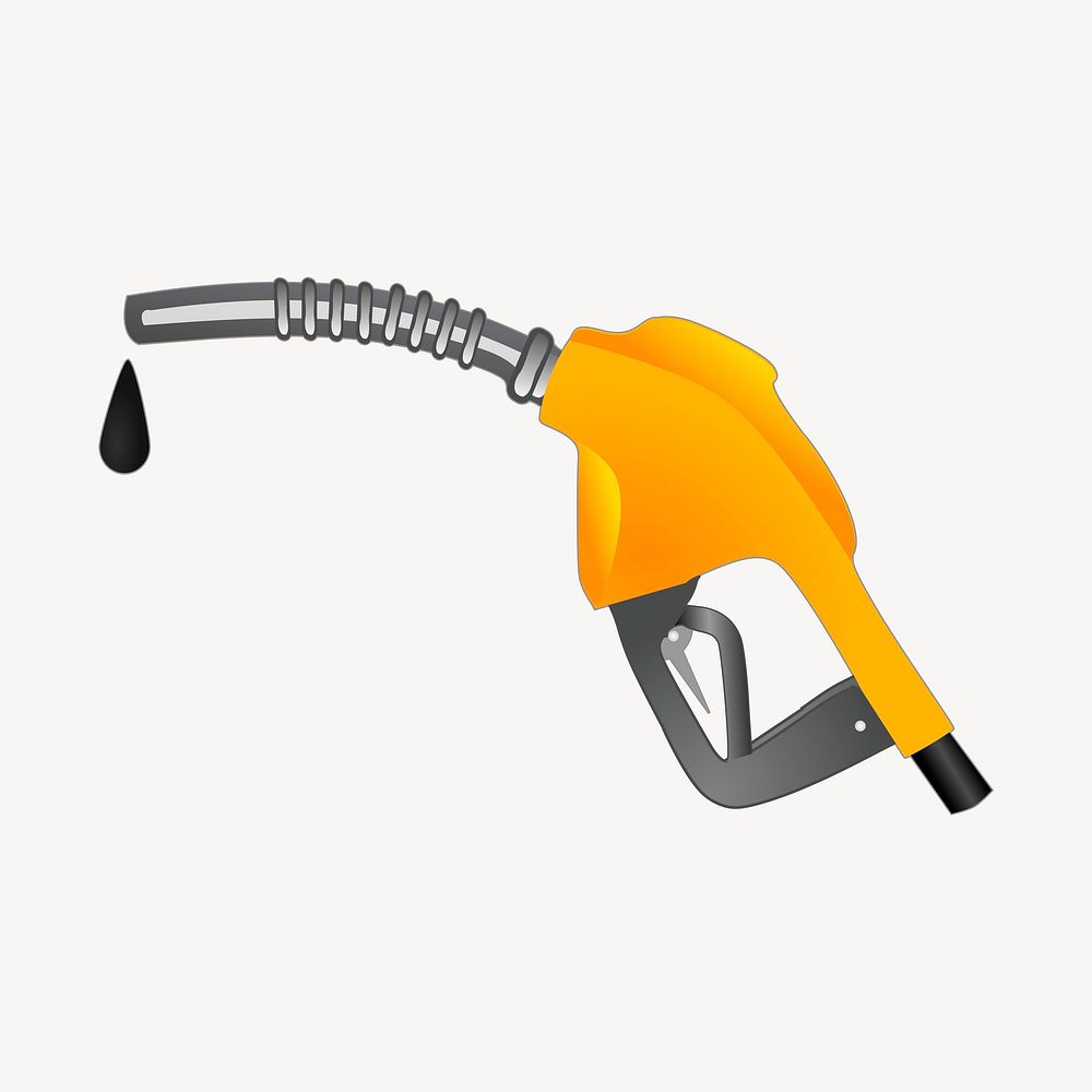 Fuel nozzle sticker, environment illustration psd. Free public domain CC0 image.