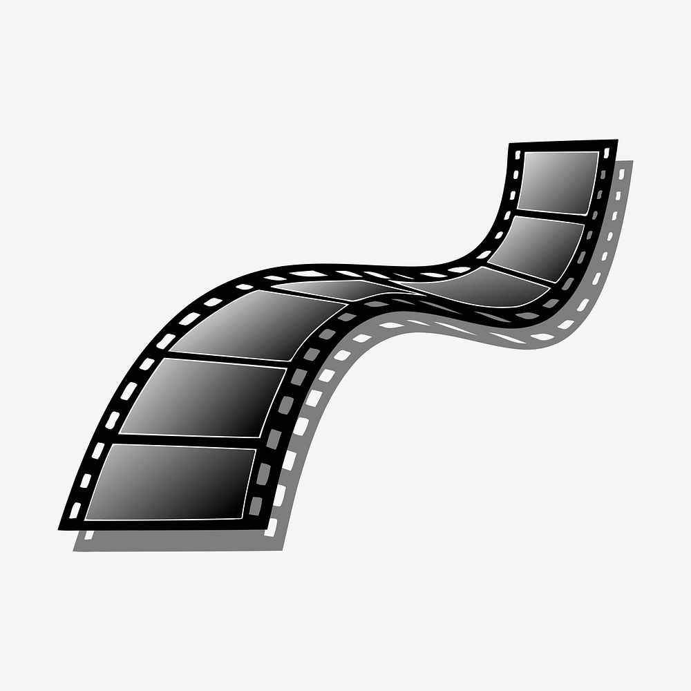 Film strip sticker, entertainment illustration psd. Free public domain CC0 image.