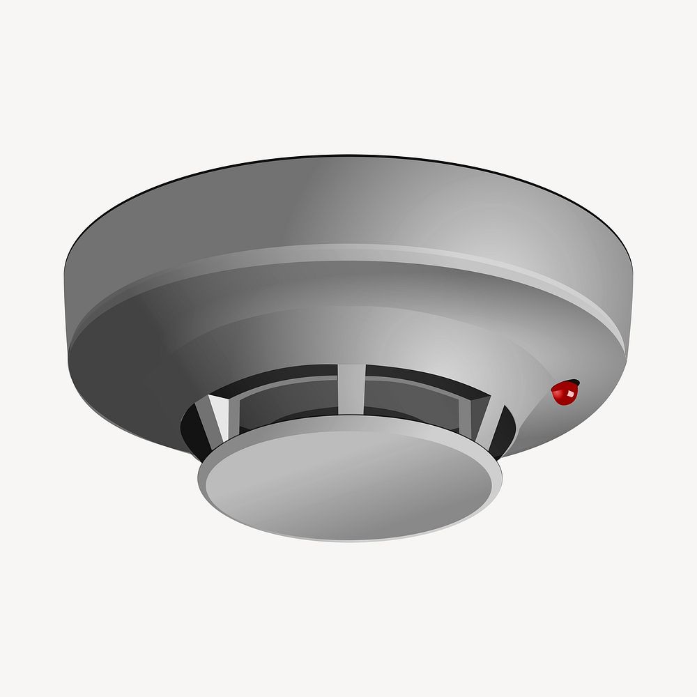 Smoke detector clipart, tech object illustration. Free public domain CC0 image.