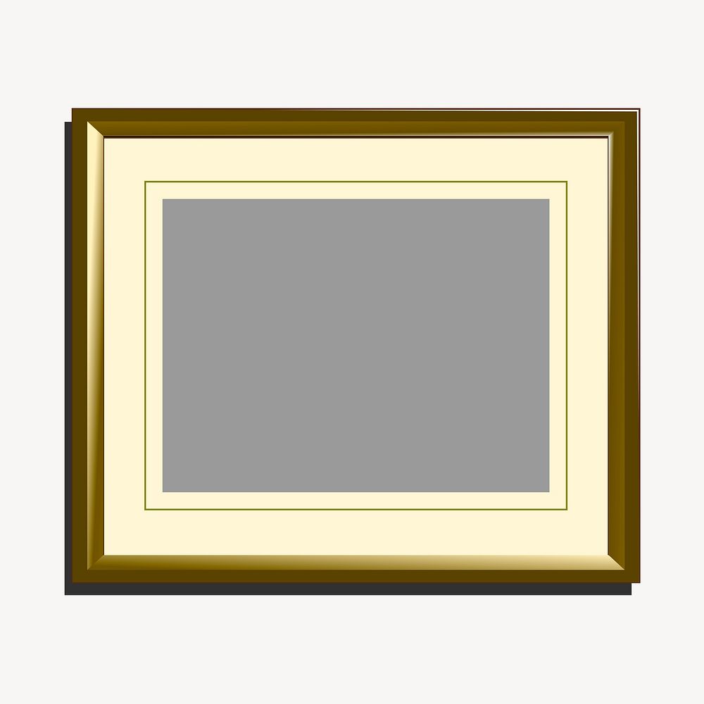 Picture frame clipart, object illustration vector. Free public domain CC0 image.