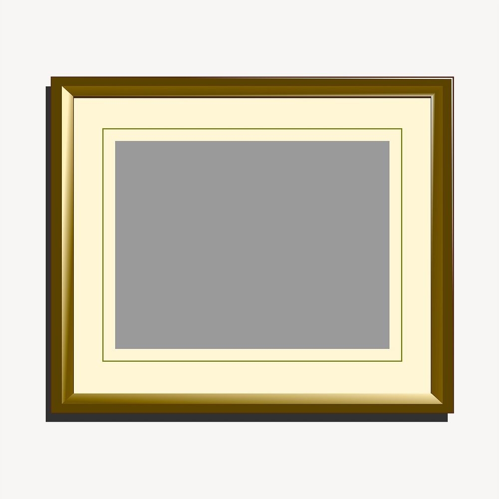 Picture frame clipart, object illustration. Free public domain CC0 image.