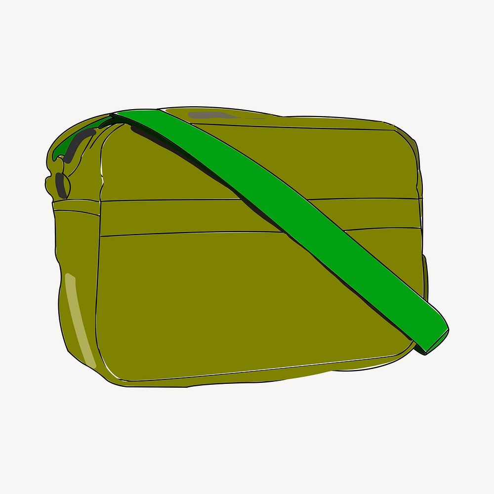 Crossbody bag clipart, fashion illustration vector. Free public domain CC0 image.