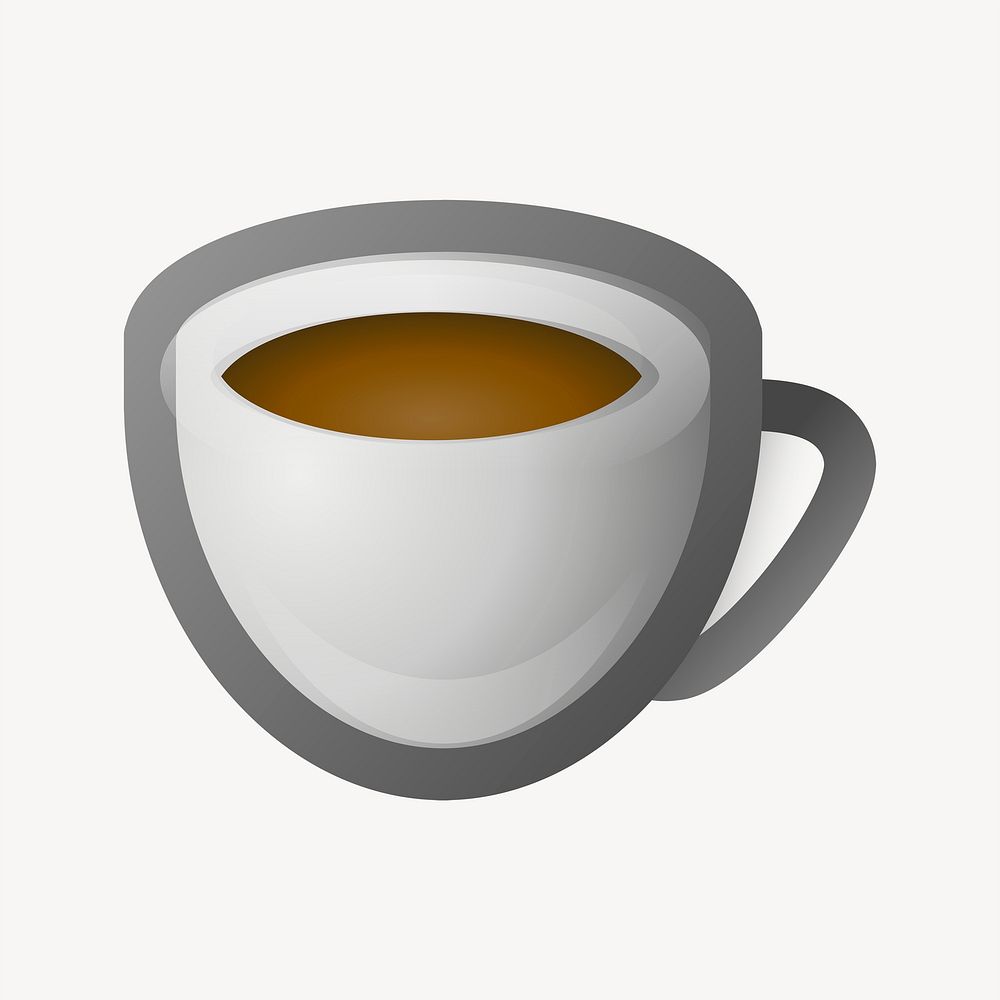 Espresso coffee clipart, beverage illustration. Free public domain CC0 image.