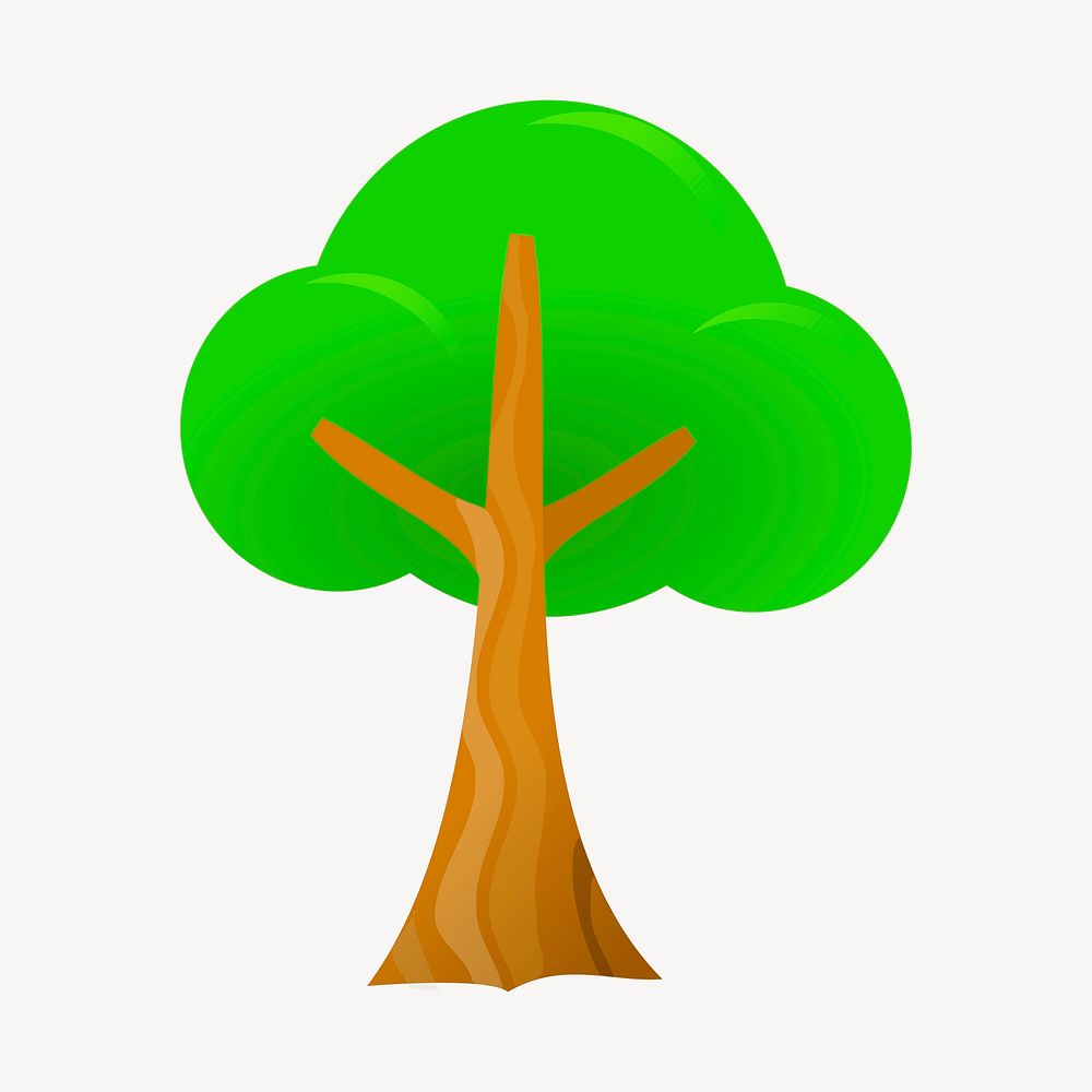 Tree clipart, botanical illustration vector. Free public domain CC0 image.