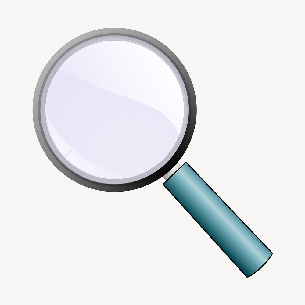 Magnifying glass clipart, object illustration vector. Free public domain CC0 image.