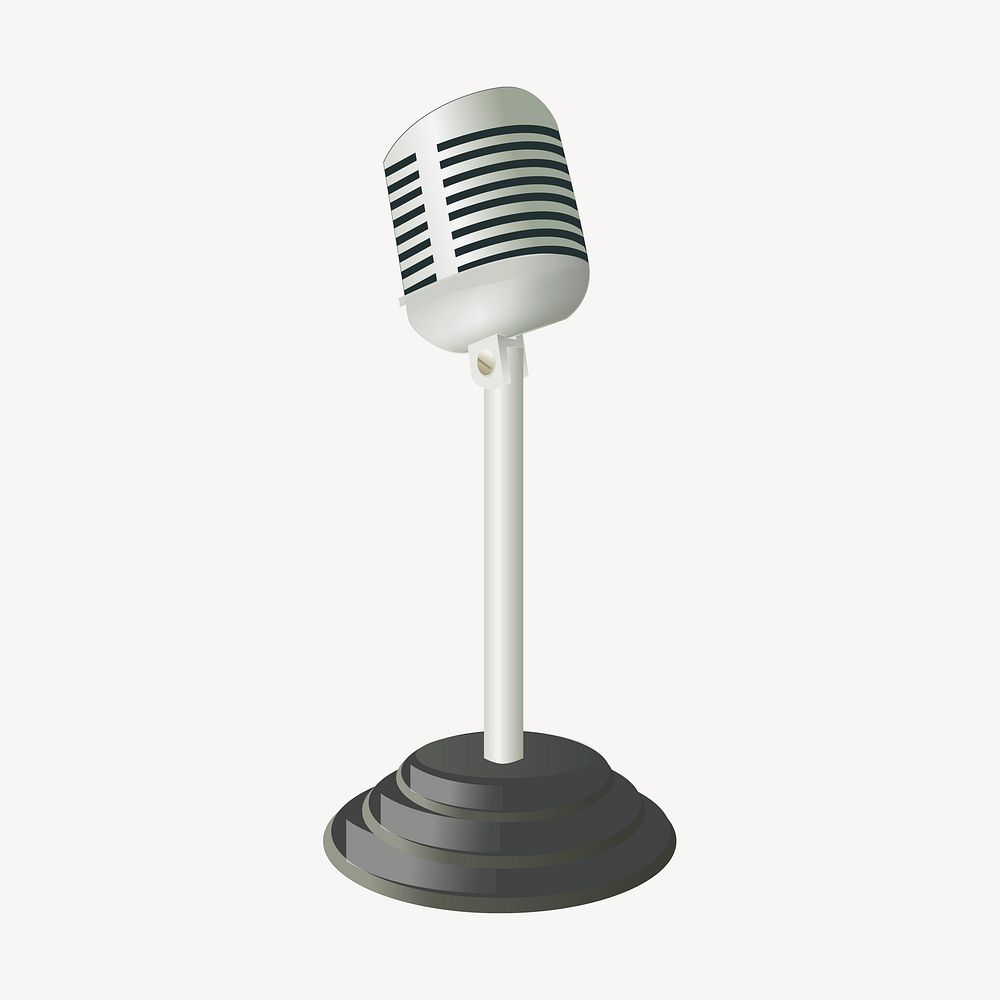 Microphone illustration. Free public domain CC0 image.