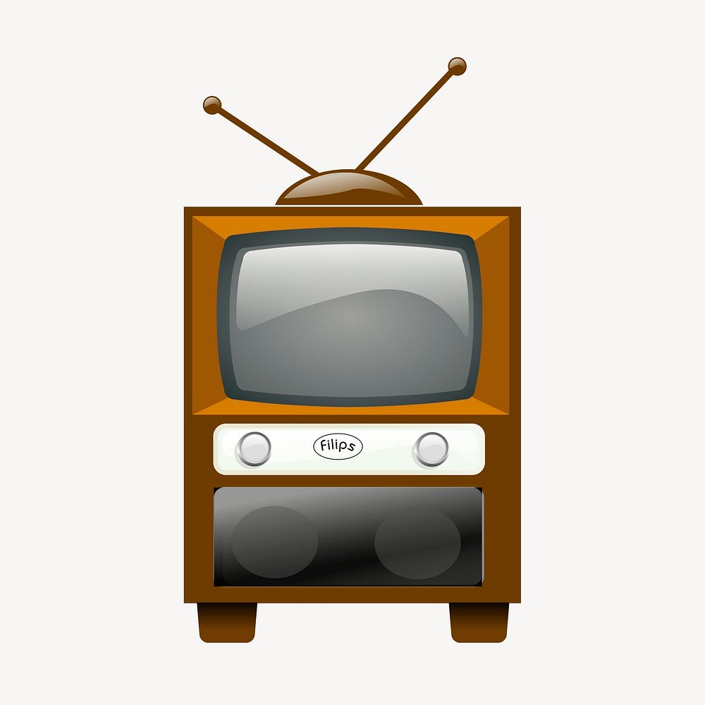 Television clipart, illustration psd. Free public domain CC0 image.