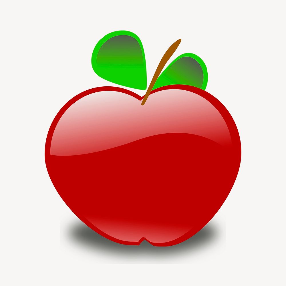 Apple clipart, fruit illustration psd. Free public domain CC0 image