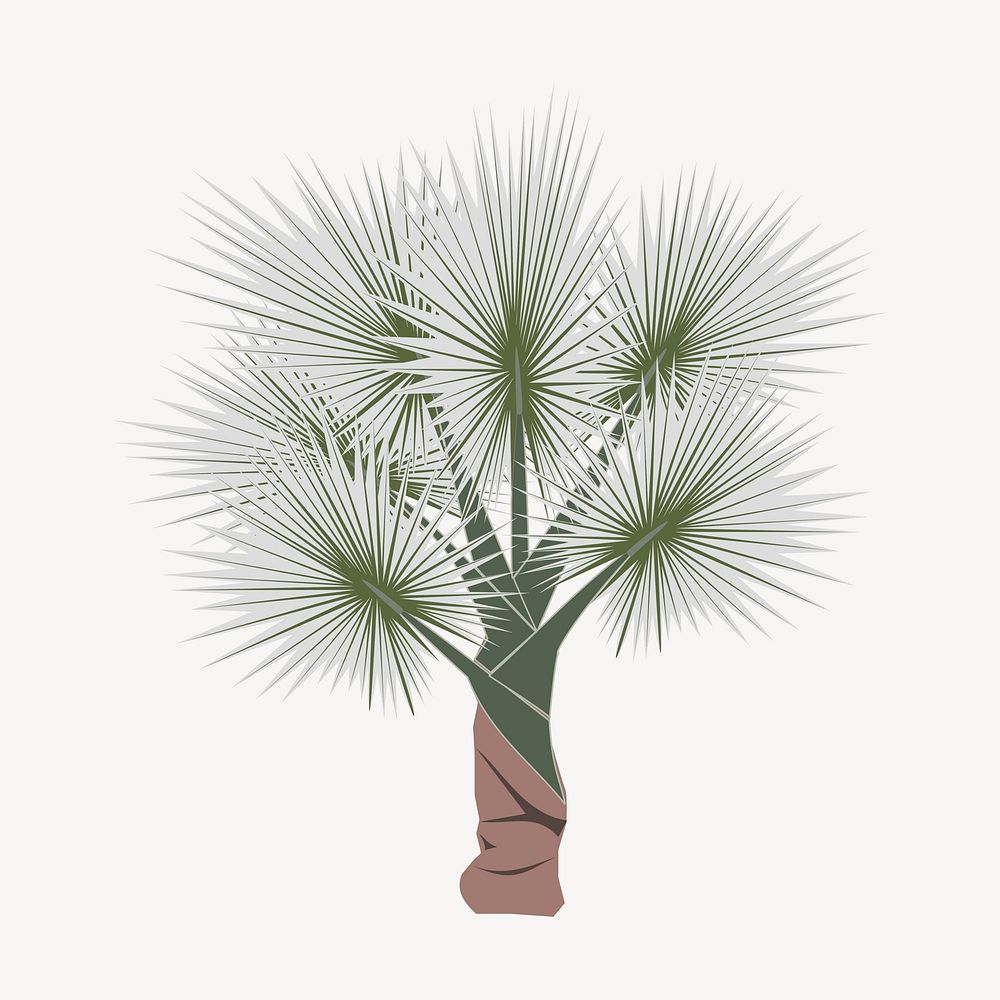 Palm tree clipart, tropical illustration vector. Free public domain CC0 image