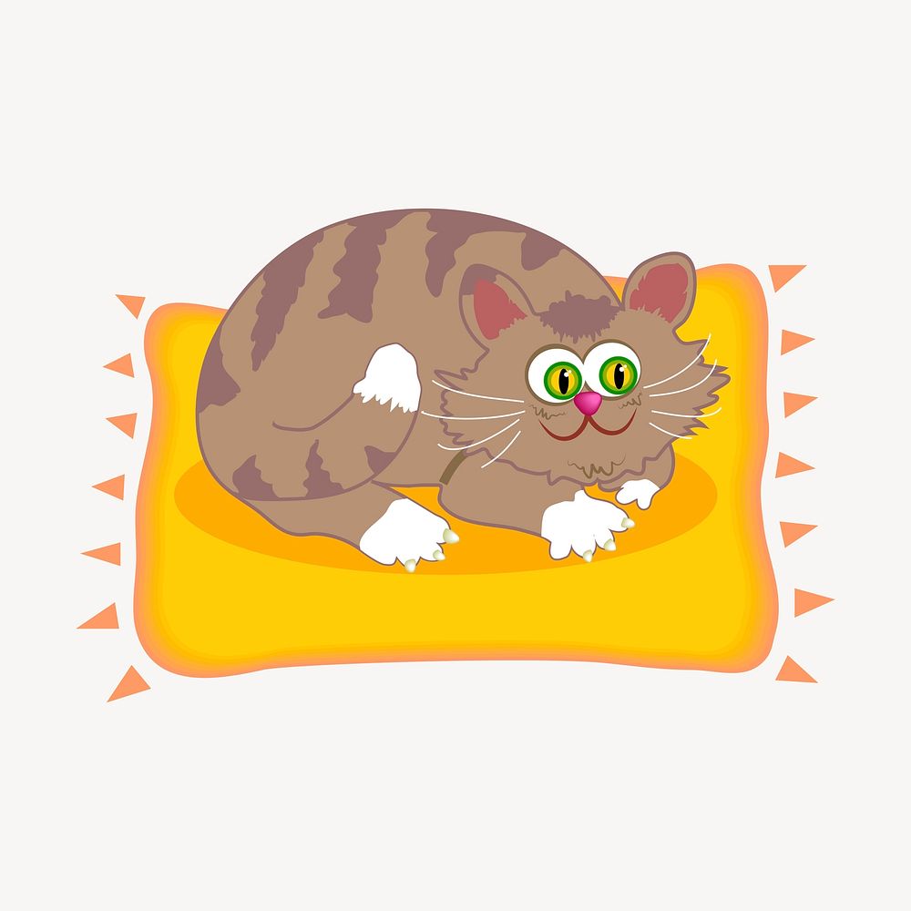 Cat clipart, animal illustration vector. Free public domain CC0 image