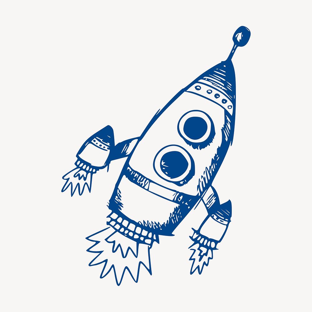 Space rocket, vehicle illustration. Free public domain CC0 image