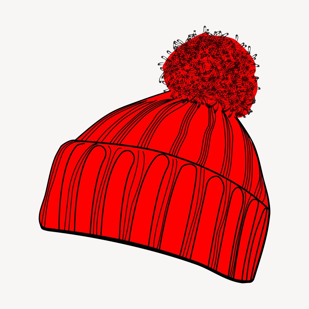 Beanie clipart, illustration vector. Free public domain CC0 image.