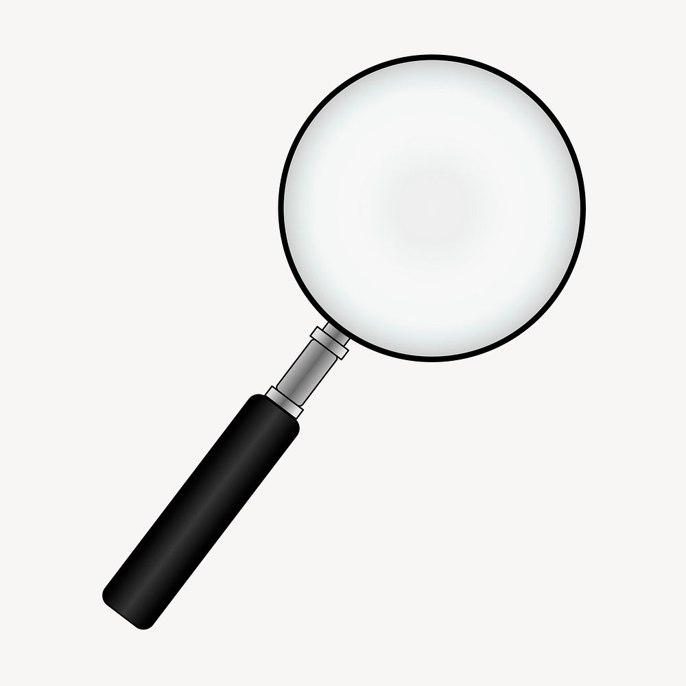 Magnifying glass clipart, object illustration vector. Free public domain CC0 image.