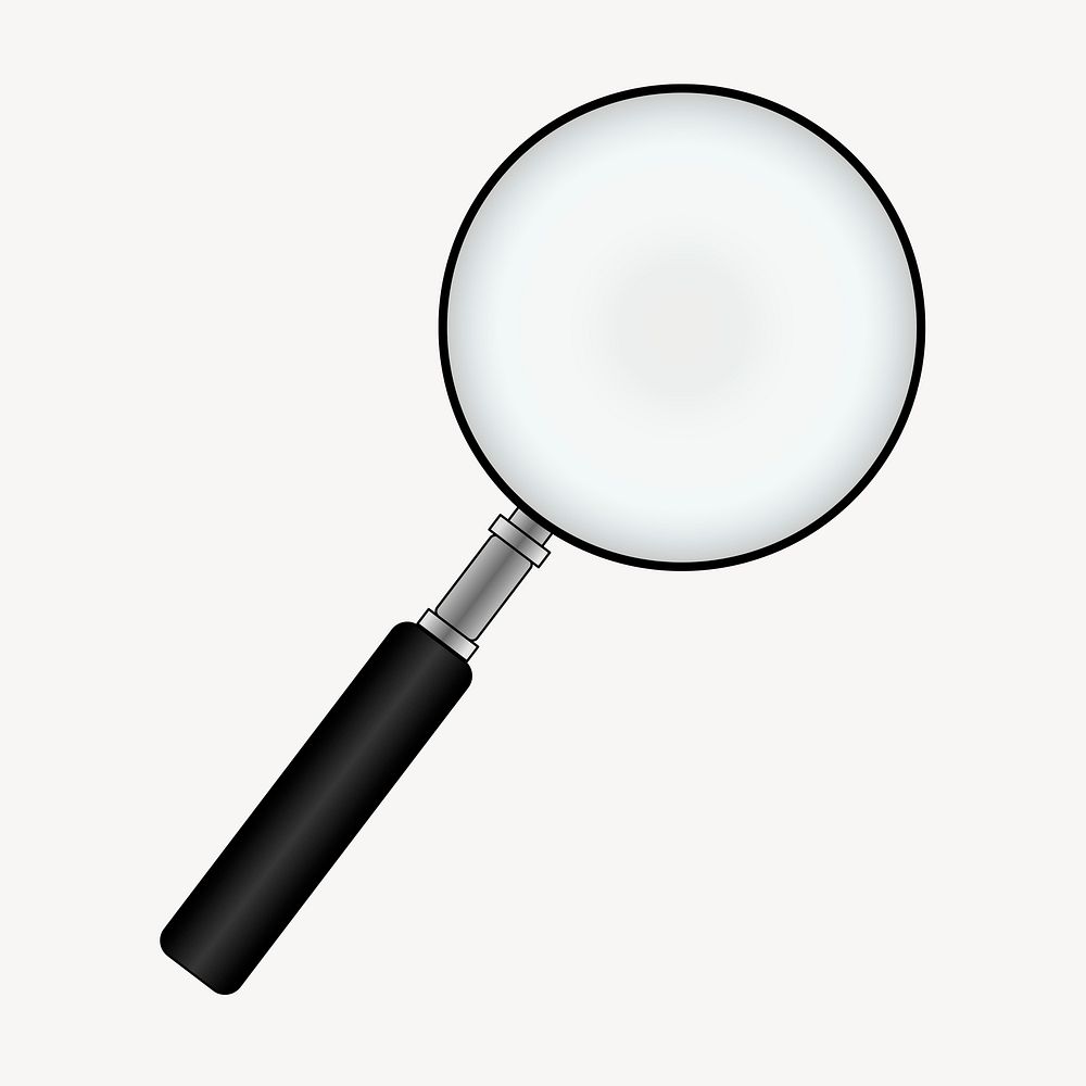 Magnifying glass clipart, object illustration psd. Free public domain CC0 image.