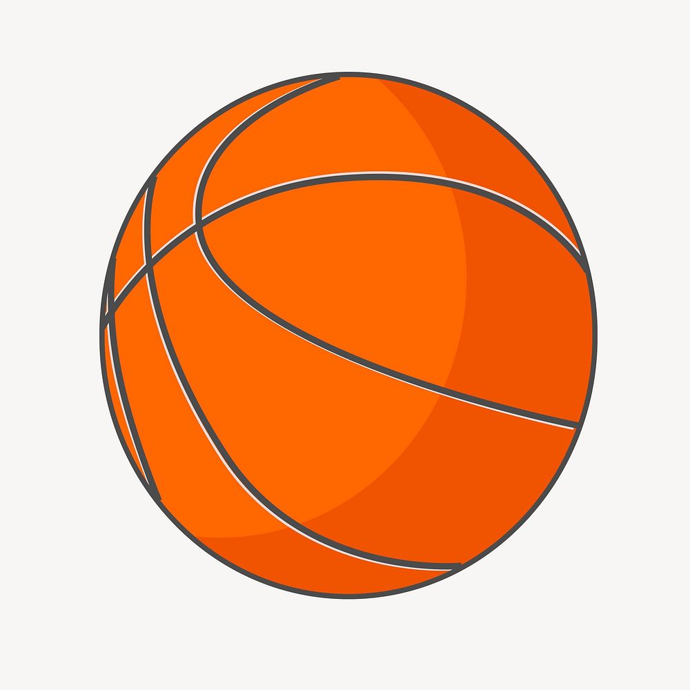 Basketball clipart, drawing illustration vector. Free public domain CC0 image.