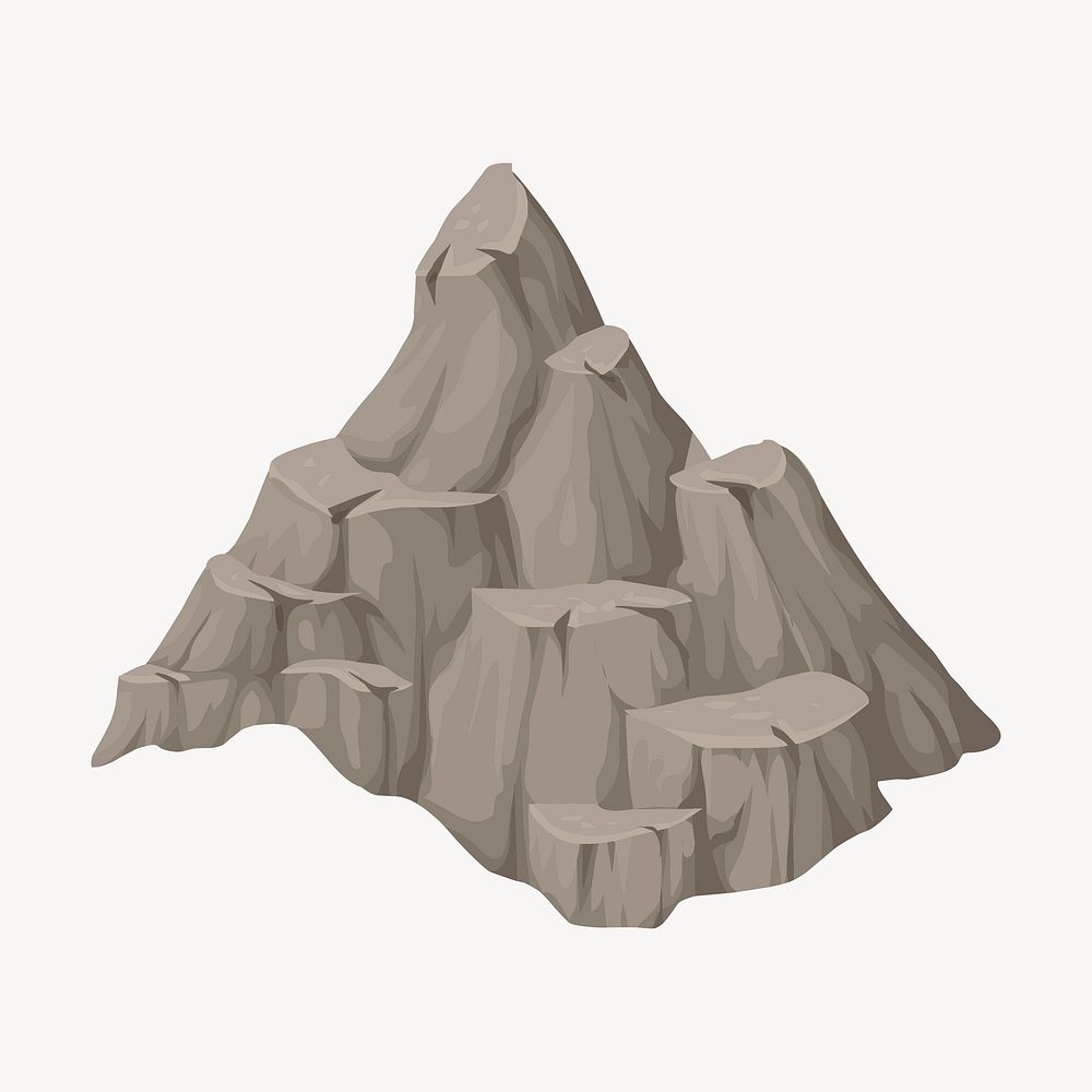 Mountain illustration. Free public domain CC0 image