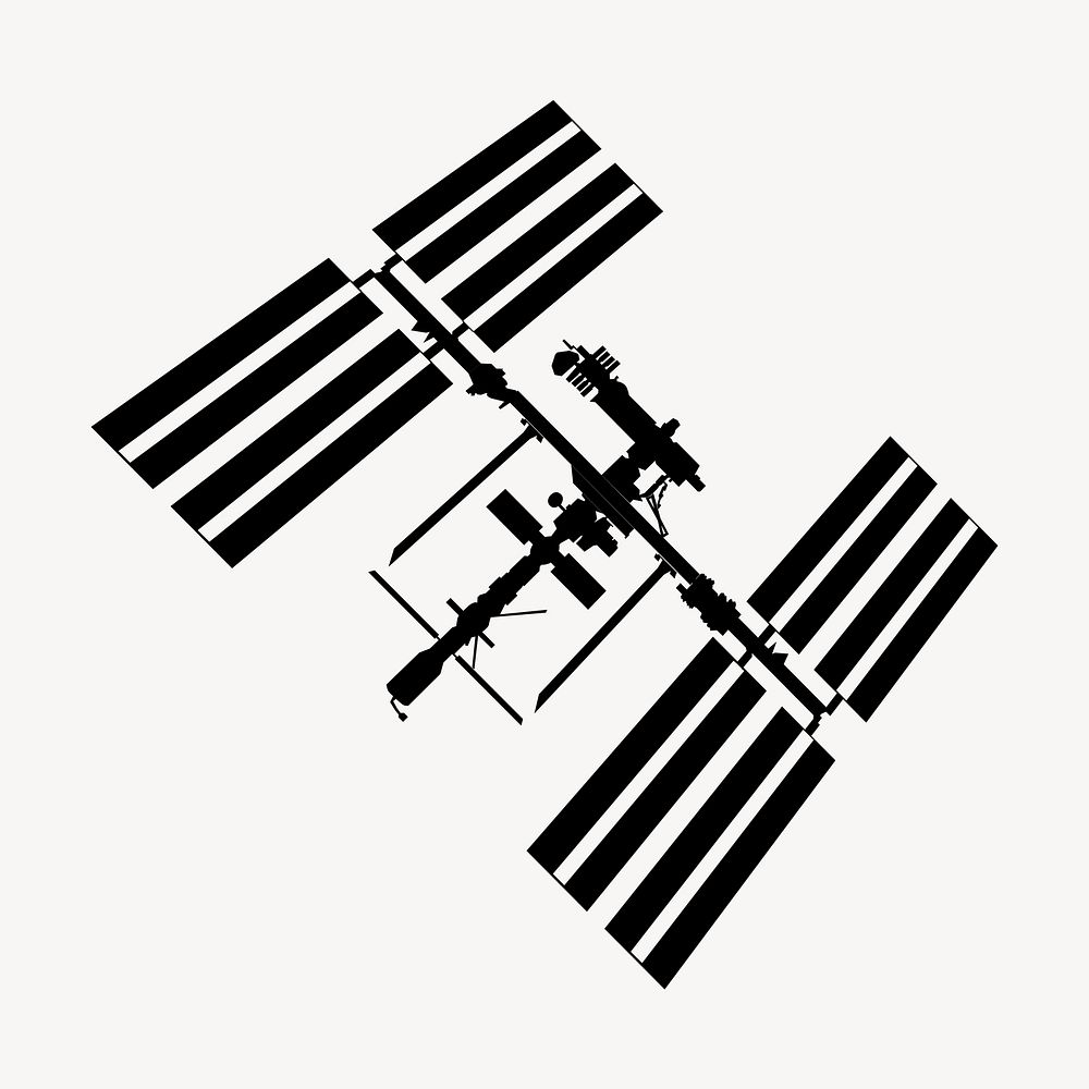 Satellite clipart, drawing illustration psd. Free public domain CC0 image.