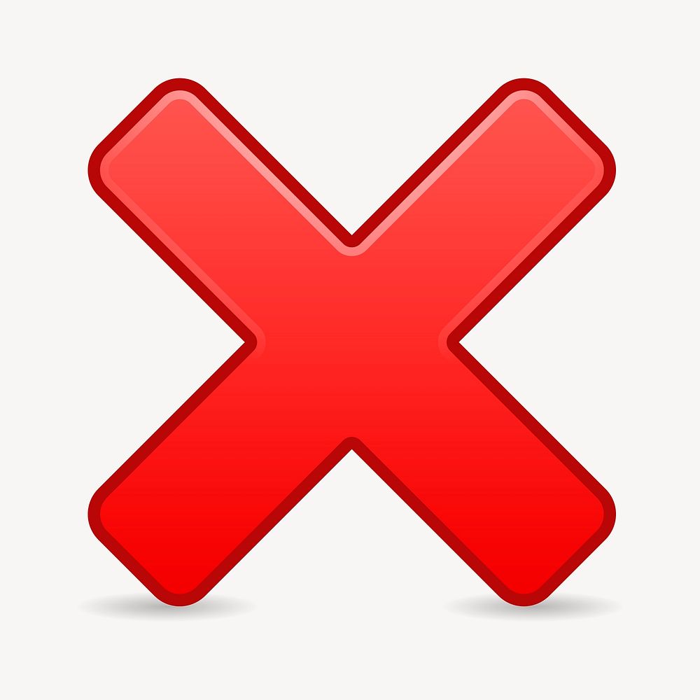 Cancel icon clipart illustration vector. Free public domain CC0 image