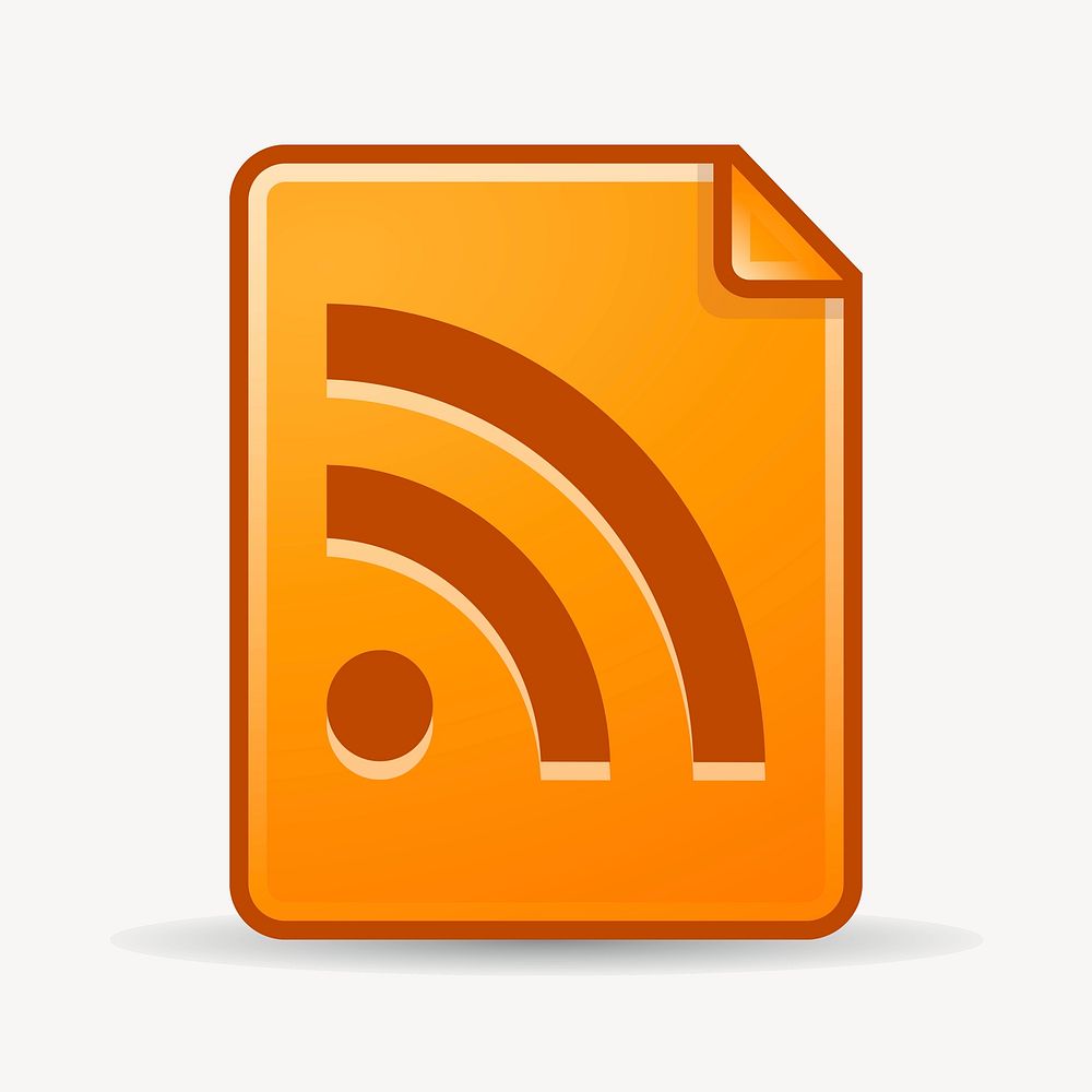 RSS feed clipart, icon illustration Free PSD rawpixel