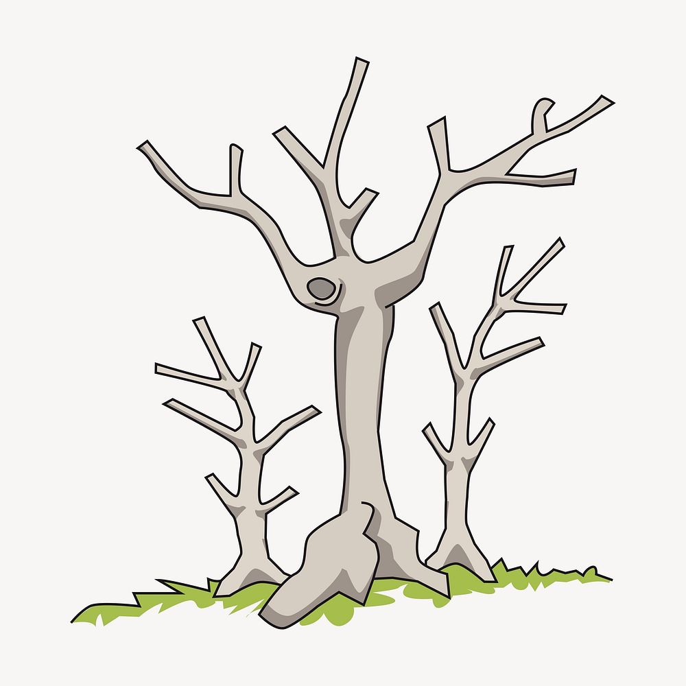 Leafless tree illustration. Free public domain CC0 image