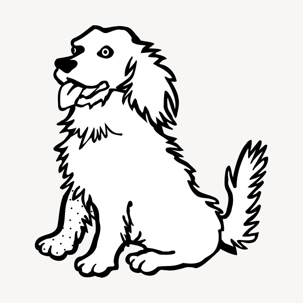 Dog clipart, animal illustration vector. Free public domain CC0 image