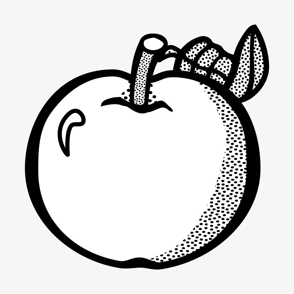 Apple clipart, fruit illustration vector. Free public domain CC0 image