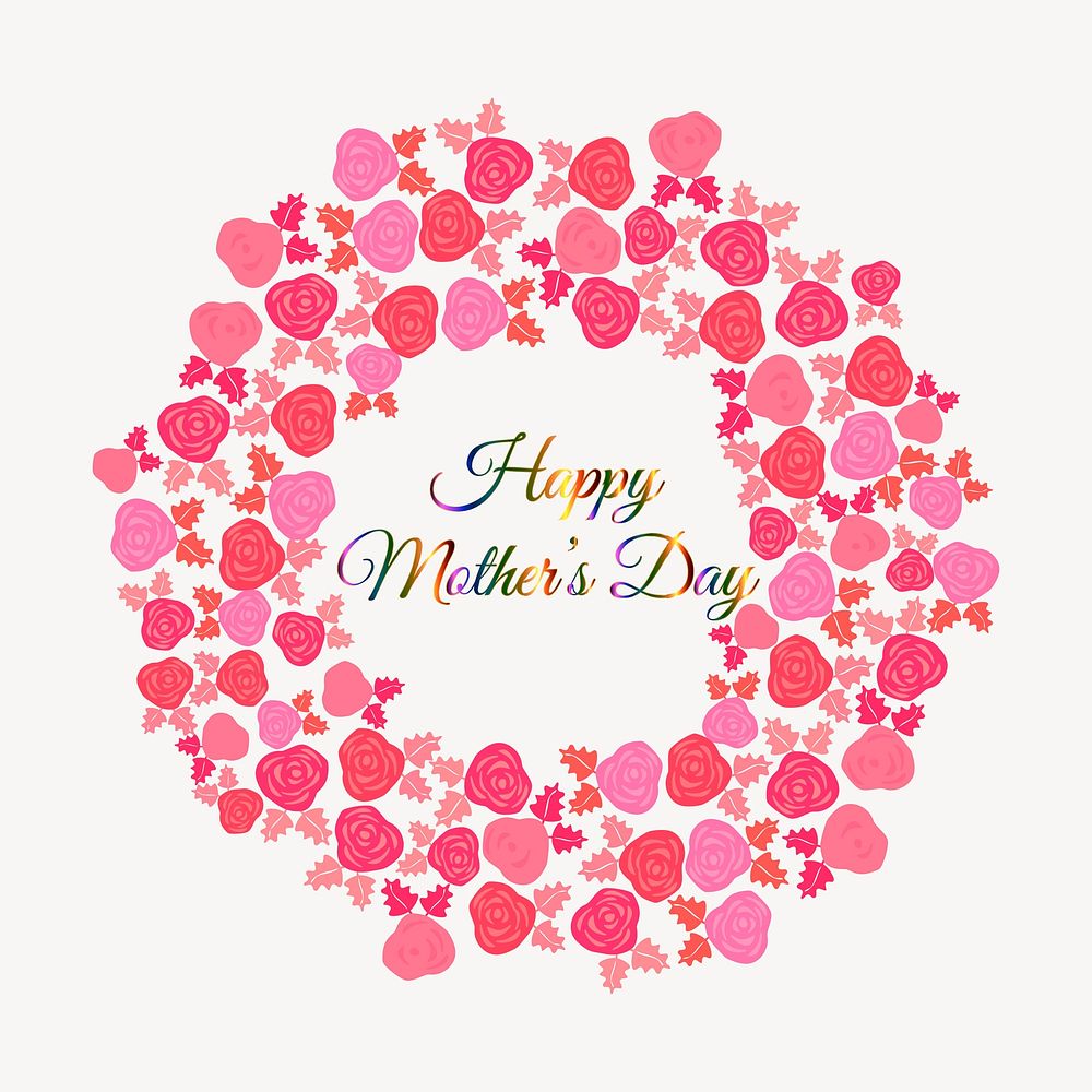 Happy Mother's Day clipart, Spring illustration psd. Free public domain CC0 image