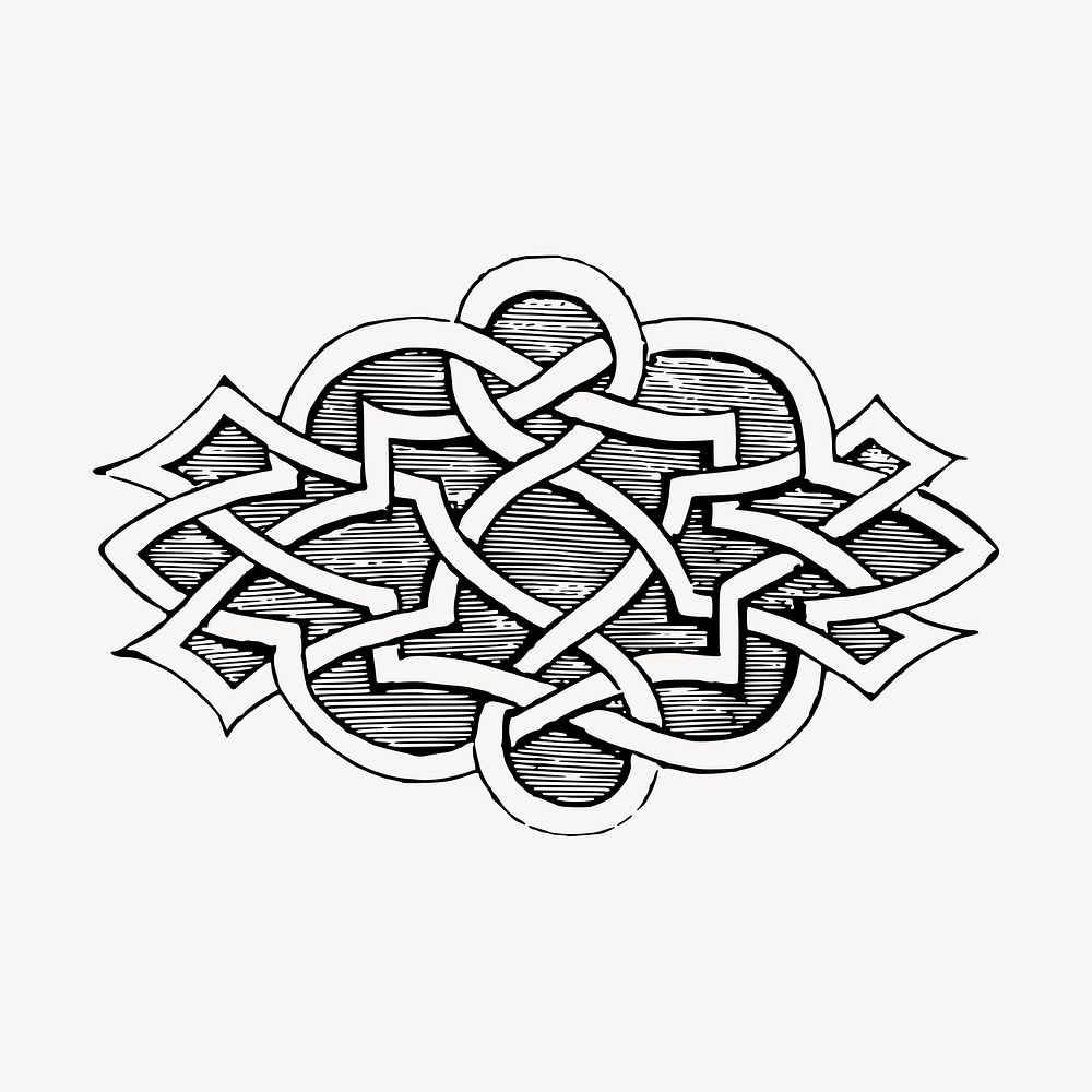 Celtic shape illustration. Free public domain CC0 image