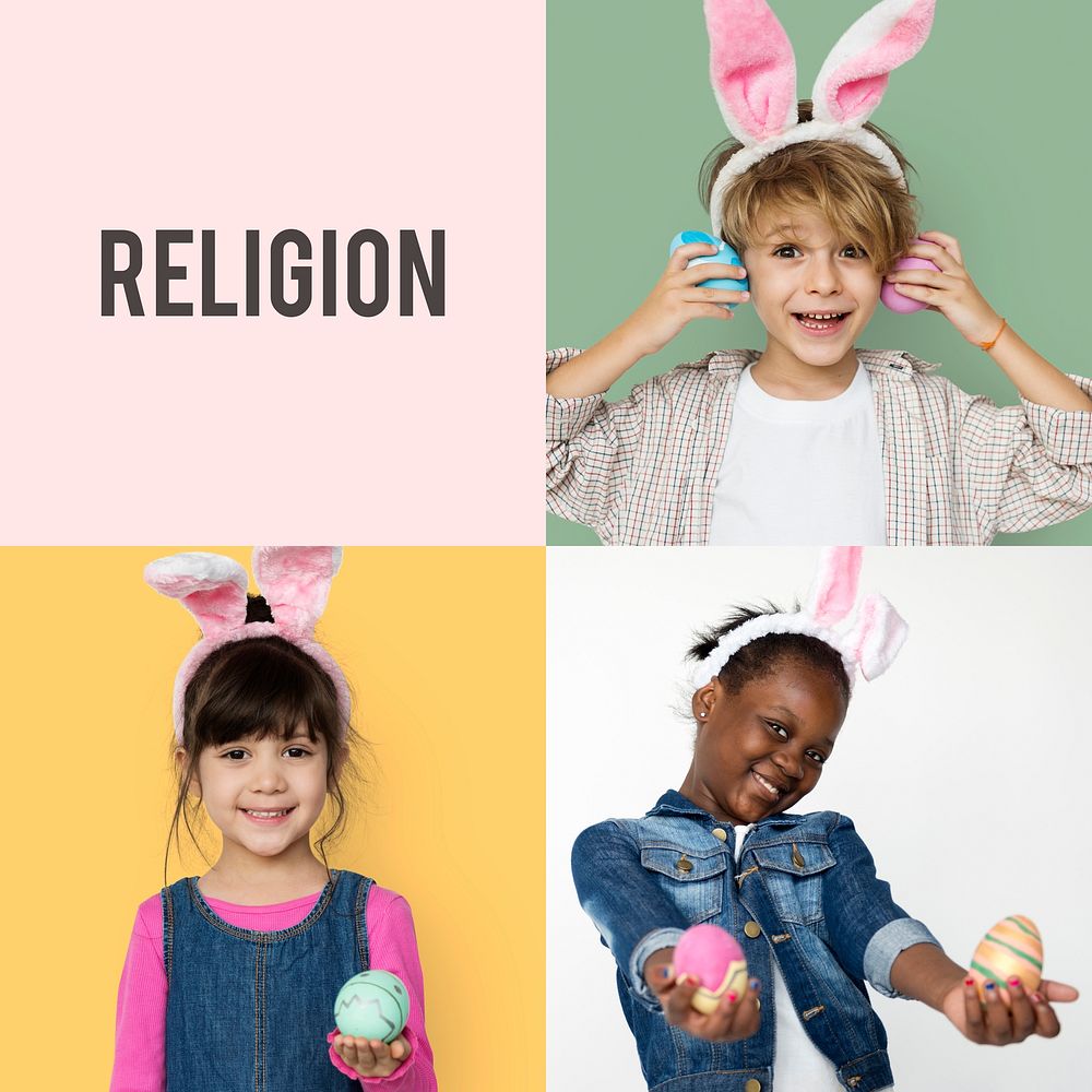 Easter eggs funny greeting rabit season