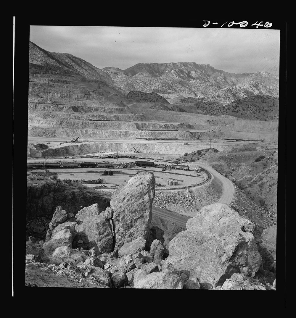 Production. Copper. Open-cut copper mining operations at the Phelps-Dodge Mining Company at Morenci, Arizona. This plant is…