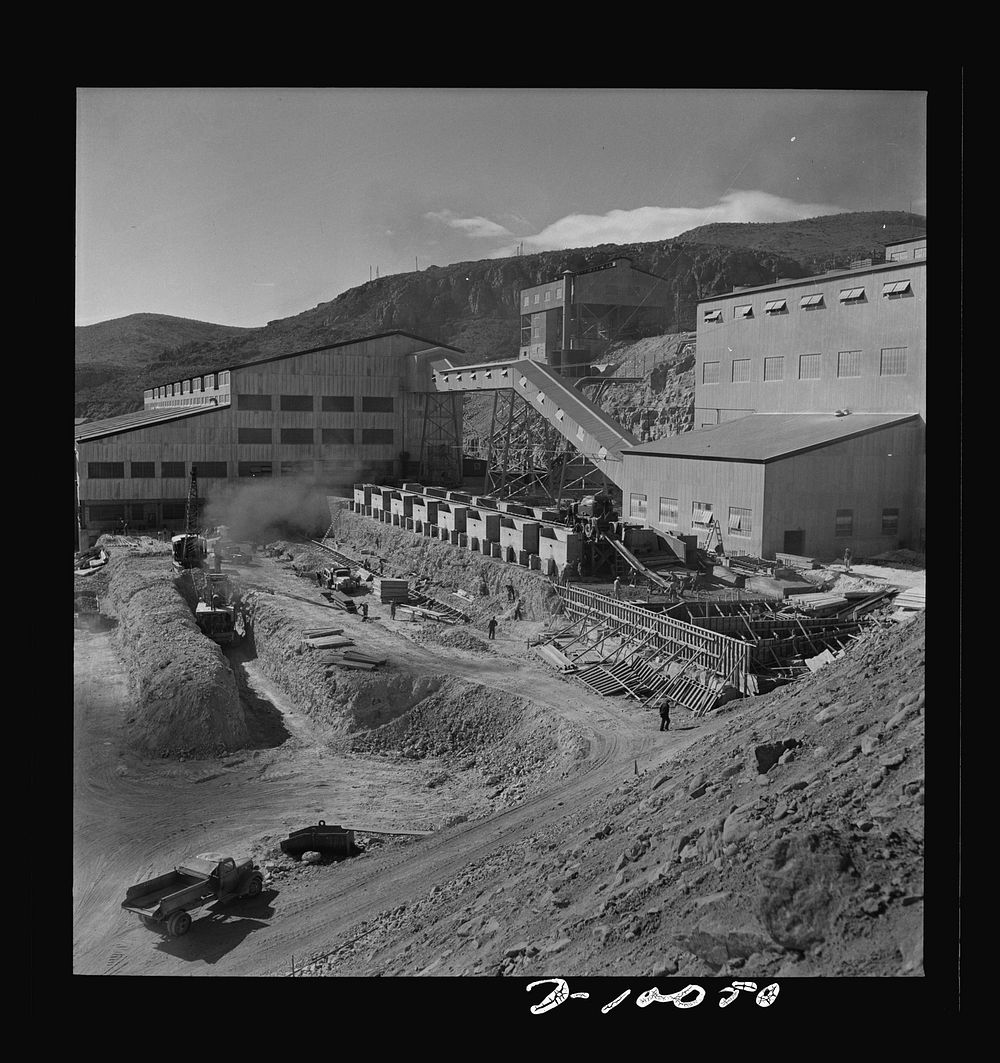Production. Copper. Part of the copper concentrating plant of the Phelps-Dodge Mining Company at Morenci, Arizona. This…
