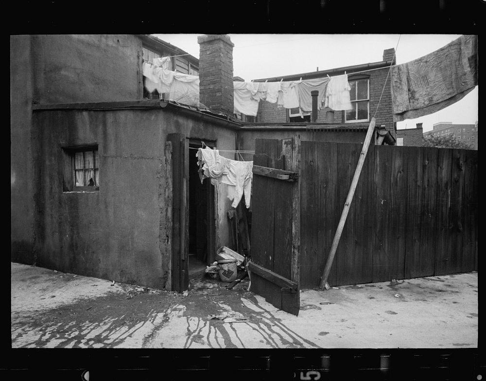 [Untitled photo, possibly related to: Alley dwelling near Union Station, showing crowded, tiny backyards, Washington, D.C.].…