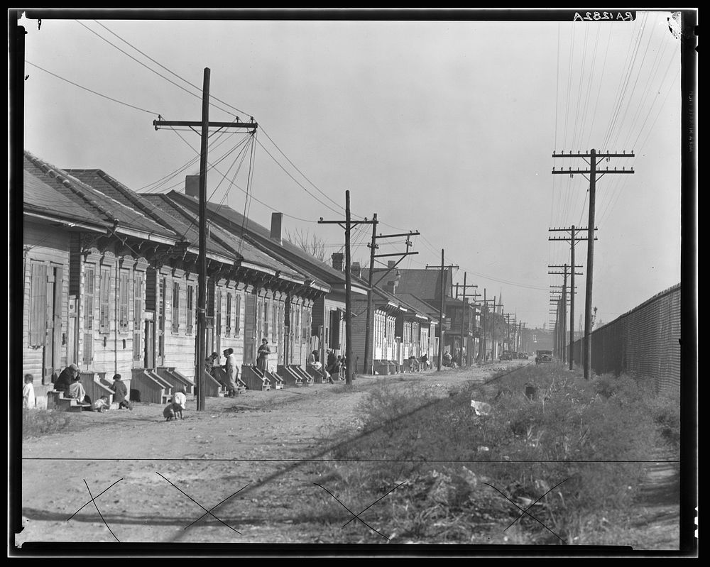 New Orleans  street. Louisiana. Sourced from the Library of Congress.