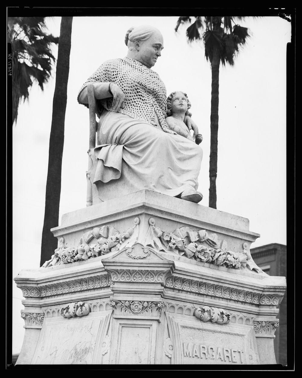 The Margaret statue. New Orleans Victorian monument. Louisiana. Sourced from the Library of Congress.